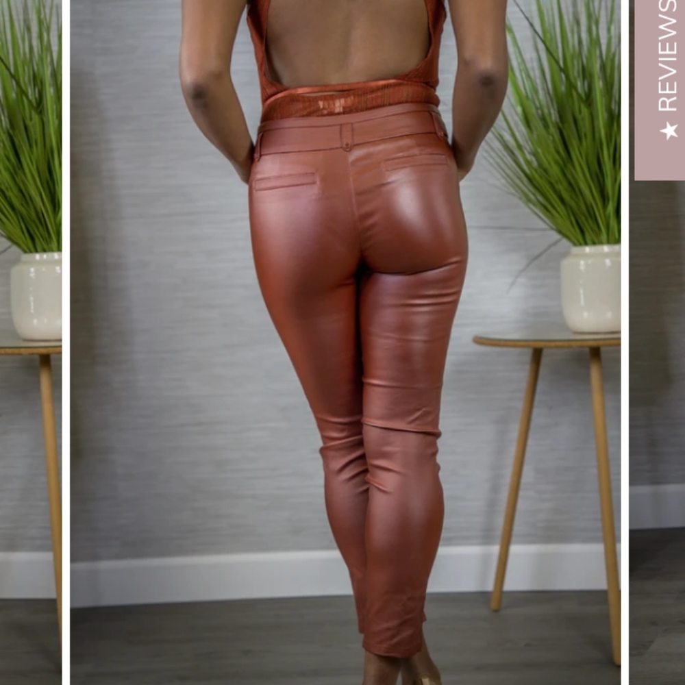 Women's faux leather pants
